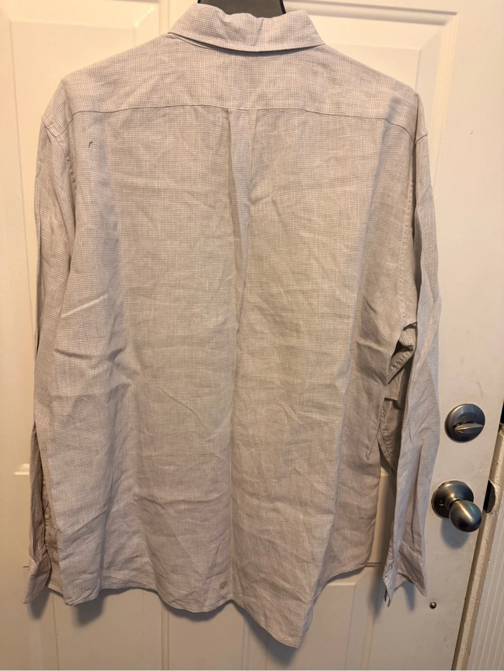 Light Blue Long-Sleeve Men's Button-Up Shirt